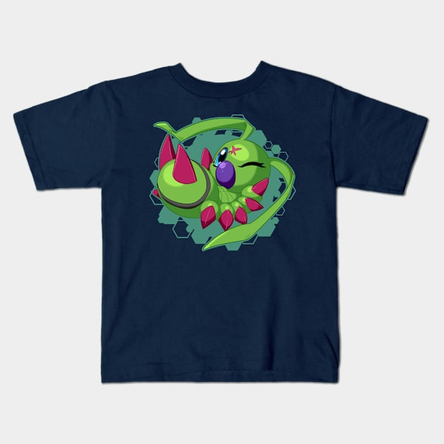 Wormmon Chibi Kids T-Shirt by PRPrints